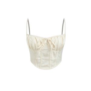 Cider Cream Lace-Up Coquette‎ Western Corset Top NWT Size M